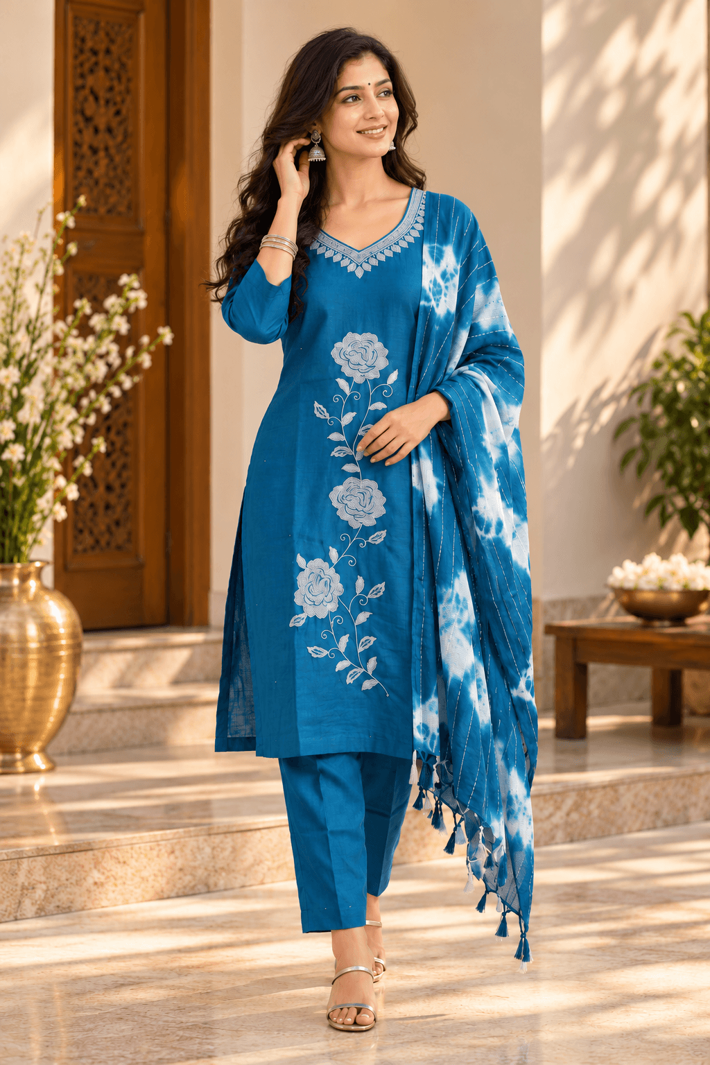 Teal Grace Kurti Set
