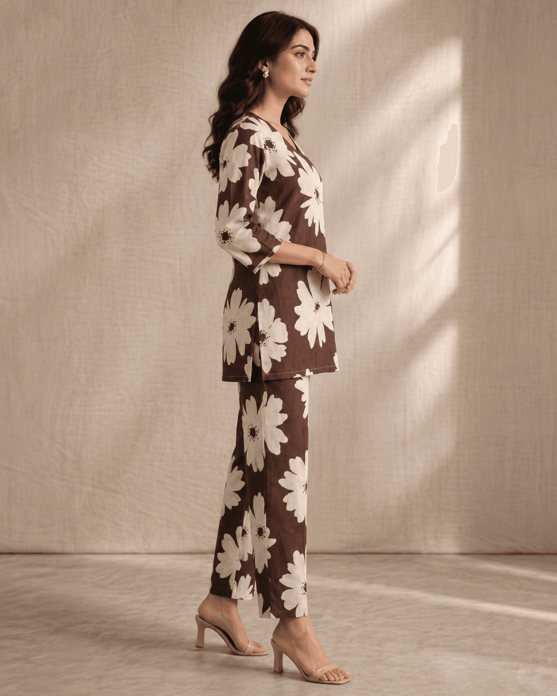 Mocha Blossom Co-ord Set back