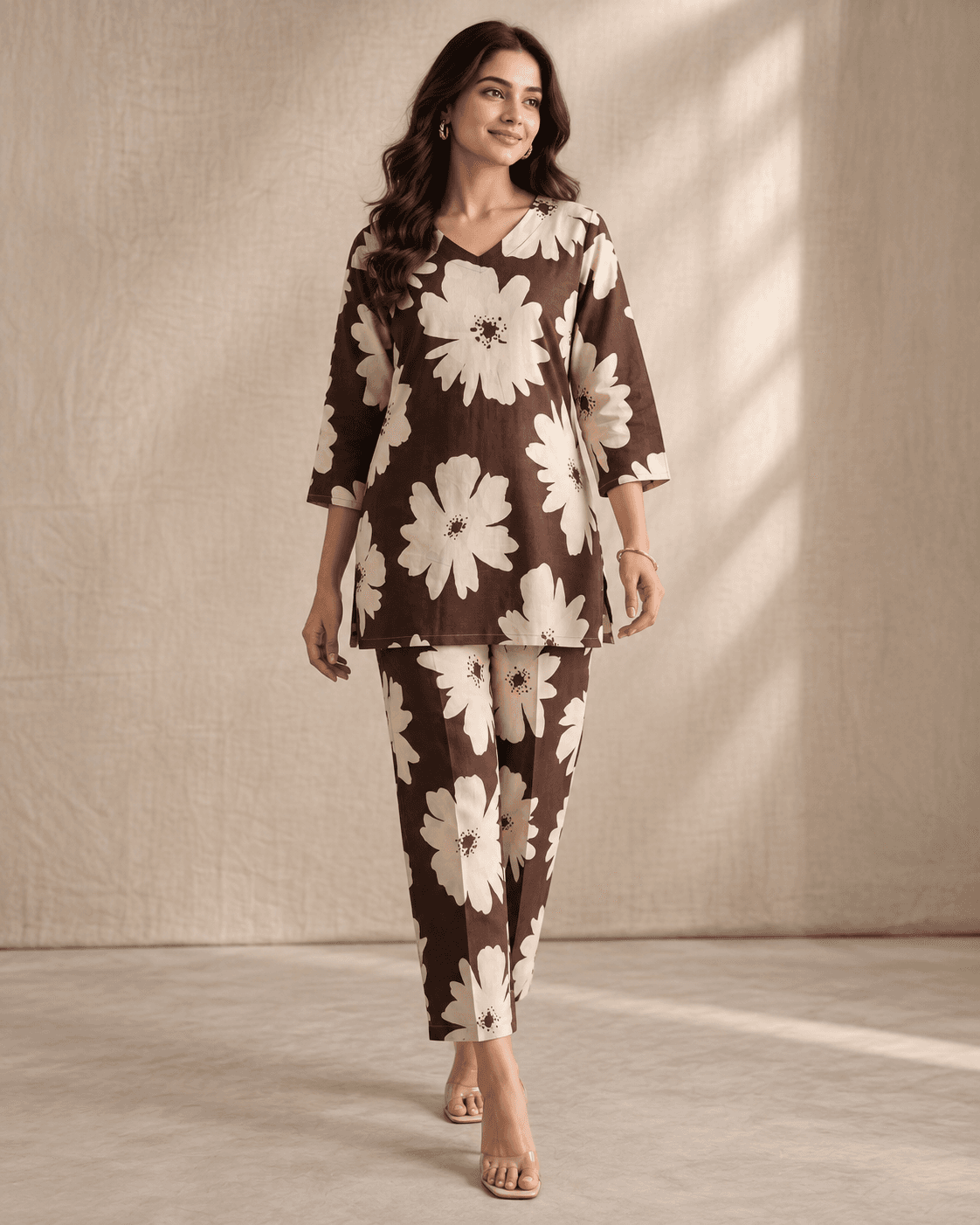 Mocha Blossom Co-ord Set