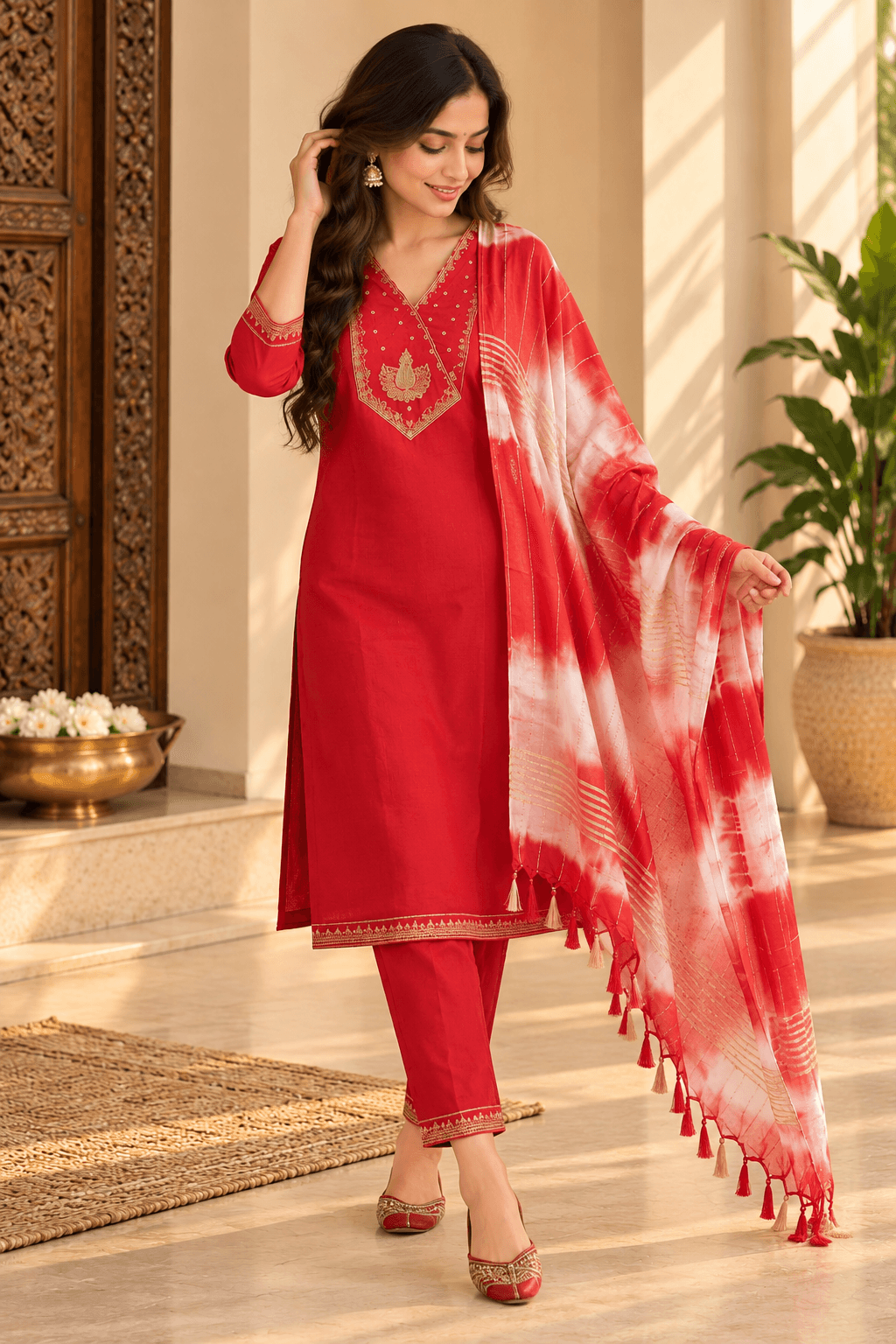Teal Charm – Kurta Set back