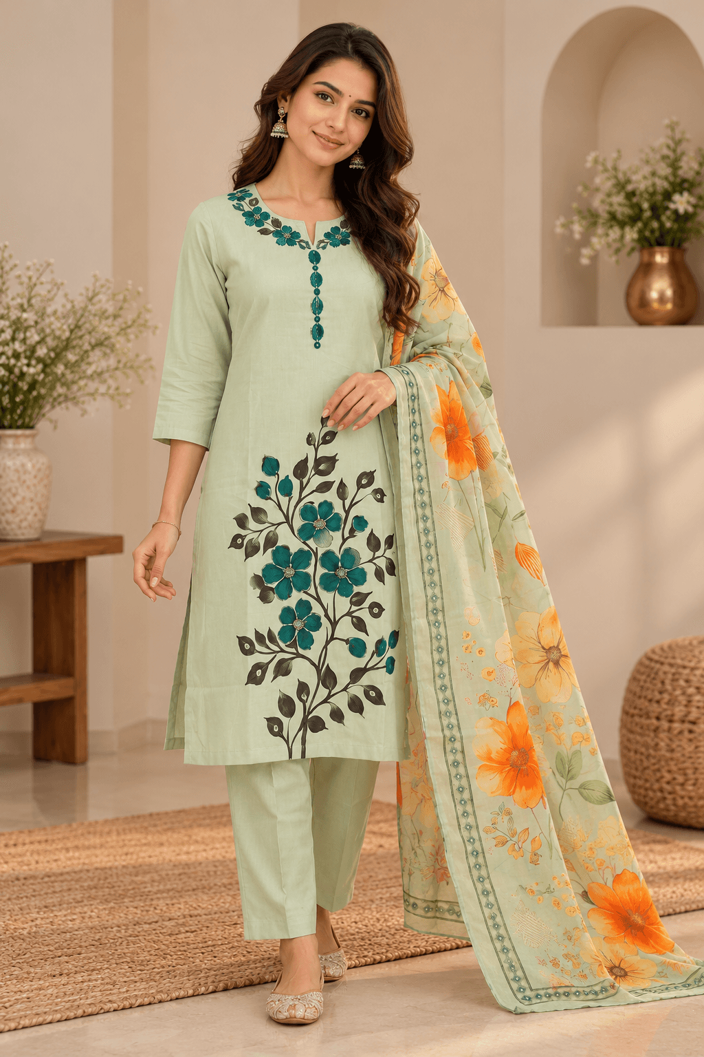 Kurti Sets with Dupatta back