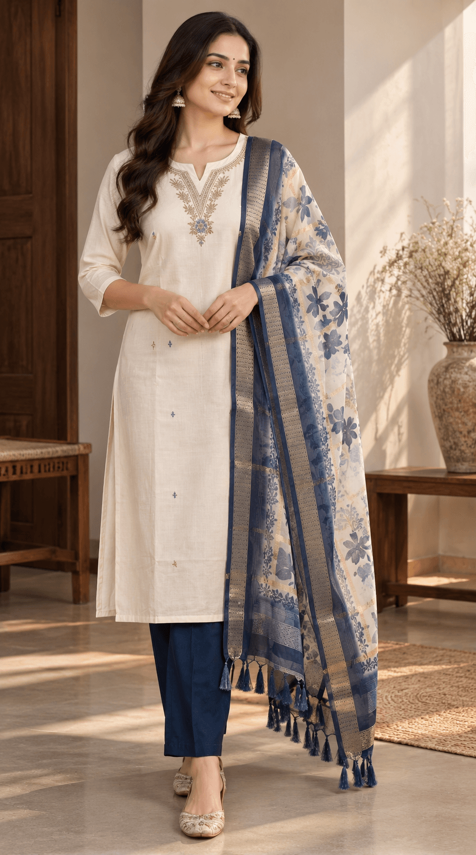 MISAAYA Ivory Bloom – Suit Set back