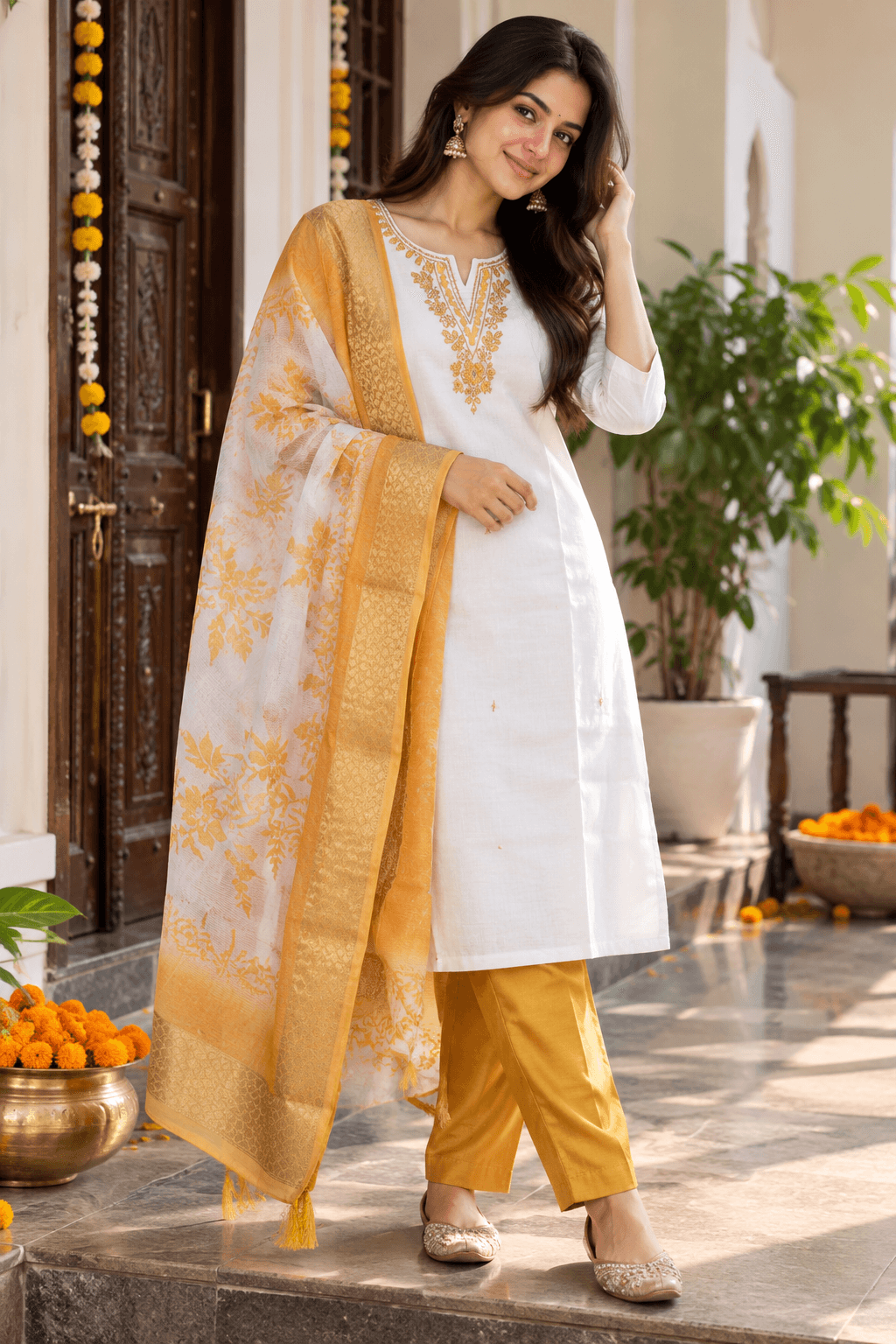 MISAAYA Ivory Bloom – Suit Set